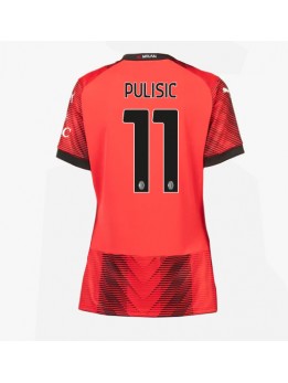 Billige AC Milan Christian Pulisic #11 Hjemmedrakt Dame 2023-24 Kortermet